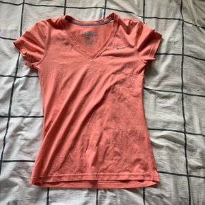 pink dri-fit vneck